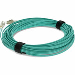 AddOn ADD-LC-LC-11M5OM4 11m LC (Male) to LC (Male) Straight Aqua OM4 Duplex OFNR (Riser-Rated) Fiber Patch Cable