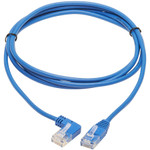 Tripp Lite N204-S05-BL-LA Left-Angle Cat6 Gigabit Molded Slim UTP Ethernet Cable (RJ45 Left-Angle M to RJ45 M) Blue 5 ft. (1.52 m)
