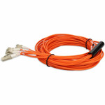 AddOn ADD-MPO-4LC9M6MMF 9m MPO (Female) to 8xLC (Male) 8-Strand Orange OM1 Fiber Fanout Cable