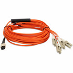 AddOn ADD-MPO-4LC9M6MMF 9m MPO (Female) to 8xLC (Male) 8-Strand Orange OM1 Fiber Fanout Cable