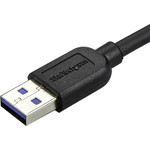 StarTech USB3AU2MLS 2m 6 ft Slim Micro USB 3.0 (5Gbps) Cable - M/M - USB 3.0 A to Left-Angle Micro USB - USB 3.2 Gen 1