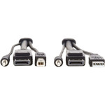 Tripp Lite P783-006 DisplayPort KVM Cable Kit 3 in 1 4K DisplayPort USB 3.5 mm Audio (3xM/3xM) 4:4:4 6 ft. (1.83 m) Black