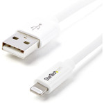 StarTech USBLT2MW 2m (6ft) Long White Apple�&reg; 8-pin Lightning Connector to USB Cable for iPhone / iPod / iPad