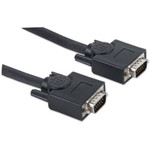 Manhattan 337342 SVGA HD15 Male to HD15 Male Monitor Cable, 100', Black