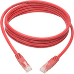 Tripp Lite N200-007-RD Cat6 Gigabit Molded (UTP) Ethernet Cable (RJ45 M/M) PoE Red 7 ft. (2.13 m)