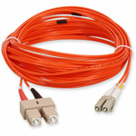 AddOn ADD-SC-LC-10M6MMF 10m LC (Male) to SC (Male) Orange OM1 Duplex Fiber OFNR (Riser-Rated) Patch Cable