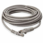 AddOn ADD-15FCAT6A-GY 15ft RJ-45 (Male) to RJ-45 (Male) Straight Gray Cat6A UTP PVC Copper Patch Cable