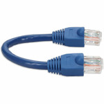 AddOn ADD-0-5FCAT6A-BE 6in RJ-45 (Male) to RJ-45 (Male) Straight Blue Cat6A UTP PVC Copper Patch Cable