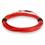 AddOn ADD-ST-LC-2M5OM3-RD 2m LC (Male) to ST (Male) Red OM3 Duplex Plenum-Rated Fiber Patch Cable