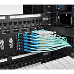 Tripp Lite N846-10M-24-P MTP/MPO Patch Cable with Push/Pull Tab Connectors 100GBASE-SR10 CXP 24 Fiber 100Gb OM3 Plenum-rated Aqua 10M (33 ft.)