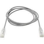 Tripp Lite N201-S06-GY Cat6 UTP Patch Cable (RJ45) - M/M, Gigabit, Snagless, Molded, Slim, Gray, 6 ft.