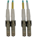 Tripp Lite N820X-01M 400G Multimode 50/125 OM3 Switchable Fiber Optic Cable (Duplex LC-PC M/M) LSZH Aqua 1 m (3.3 ft.)