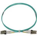 Tripp Lite N820X-01M 400G Multimode 50/125 OM3 Switchable Fiber Optic Cable (Duplex LC-PC M/M) LSZH Aqua 1 m (3.3 ft.)