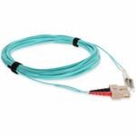 AddOn ADD-SC-LC-4M5OM3 4m LC (Male) to SC (Male) Aqua OM3 Duplex Fiber OFNR (Riser-Rated) Patch Cable