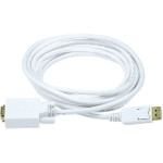 Monoprice 6020 10ft 28AWG DisplayPort to VGA Cable - White