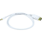 Monoprice 6006 3ft 32AWG Mini DisplayPort to DisplayPort Cable - White