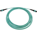 Tripp Lite N844B-05M-12-P 40/100/400G Multimode 50/125 OM3 Fiber Optic Cable (12F MTP/MPO-PC F/F) LSZH Aqua 5 m (16.4 ft.)