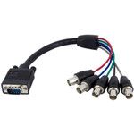 StarTech VGABNCMF1 1 ft Coax HD15 VGA to 5 BNC RGBHV Monitor Cable