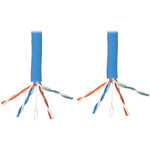 Tripp Lite N224-01K-BL Cat6 Gigabit Solid Core Plenum-Rated UTP CMP PVC Bulk Ethernet Cable Blue 1000 ft. (304.8 m)