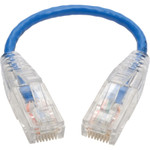 Tripp Lite N201-S8N-BL Cat6 Gigabit Snagless Slim UTP Ethernet Cable (RJ45 M/M) PoE Blue 8-in. (20.32 cm)