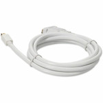 AddOn MDP2DVIDMM6W 6ft (2m) Mini-DisplayPort Male to DVI-D Male Adapter Cable White