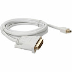 AddOn MDP2DVIDMM6W 6ft (2m) Mini-DisplayPort Male to DVI-D Male Adapter Cable White