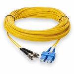 AddOn ADD-ST-SC-20M9SMF 20m SC (Male) to ST (Male) Yellow OS2 Duplex Fiber OFNR (Riser-Rated) Patch Cable