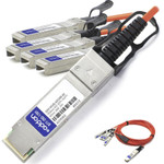 AddOn QSFP-4X10G-AOC20M-AO Compatible TAA Compliant 40GBase-AOC QSFP+ to 4xSFP+ Active Optical Cable (850nm, MMF, 20m)