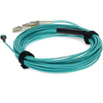 AddOn ADD-MPO-4LC3M5OM4P 3m MPO (Female) to 8xLC (Male) 8-Strand Aqua OM4 OFNP (Plenum-rated) Fiber Fanout Cable