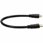 AddOn HDMIHSMM1 1ft HDMI 1.4 Male to Male Black Cable For Resolution Up to 4096x2160 (DCI 4K)