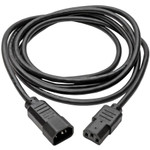 Tripp Lite PDU Power Cord C13 to C14 10A 250V 18 AWG 15 ft. (4.57 m) Black