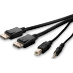 Belkin F1DN2CCBL-MP10T Dual MiniDP to DP + USB A/B + Audio Passive Combo KVM Cable