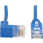 Tripp Lite N204-S02-BL-DN Down-Angle Cat6 Gigabit Molded Slim UTP Ethernet Cable (RJ45 Right-Angle Down M to RJ45 M) Blue 2 ft. (0.61 m)