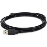 AddOn USB2MICROUSB1 1ft USB 2.0 (A) Male to Micro-USB 2.0 (B) Male Black Cable