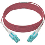 Tripp Lite N821-04M-MG-T 10G Duplex Multimode 50/125 OM4 LSZH Fiber Optic Cable (LC/LC) Push/Pull Tabs Magenta 4 m