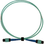 Tripp Lite N846B-03M-24-P 40/100/400G Multimode 50/125 OM3 Fiber Optic Cable (24F MTP/MPO-PC F/F) LSZH Aqua 3 m (9.8 ft.)