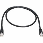 Tripp Lite N261-003-BK 3ft Augmented Cat6 Cat6a Snagless 10G Patch Cable RJ45 M/M Black 3'