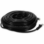 AddOn ADD-100FCAT6A-BK 100ft RJ-45 (Male) to RJ-45 (Male) Straight Black Cat6A UTP PVC Copper Patch Cable