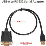 SIIG JU-CS0311-S1 USB to RS-232 Serial Adapter Cable - FTDI FT232