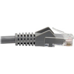 Tripp Lite N201-06N-GY Cat6 Gigabit Snagless Molded (UTP) Ethernet Cable (RJ45 M/M) PoE Gray 6-in. (15.24 cm)