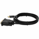 AddOn USBC2DVIDMM6F-AO 6ft (2m) USB-C 3.1 to DVI-D Dual Link (24+1 pin) Male to Male Black Cable