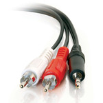 C2G 6ft Value Series One 3.5mm Stereo Male to Two RCA Stereo Male Y-Cable