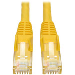 Tripp Lite N201-010-YW Cat6 Gigabit Snagless Molded (UTP) Ethernet Cable (RJ45 M/M) PoE Yellow 10 ft. (3.05 m)