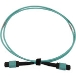Tripp Lite N844B-01M-12-P 40/100/400G Multimode 50/125 OM3 Fiber Optic Cable (12F MTP/MPO-PC F/F) LSZH Aqua 1 m (3.3 ft.)