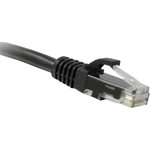 ENET C5E-BK-2-ENC Cat5e Black 2 Foot Patch Cable with Snagless Molded Boot (UTP) High-Quality Network Patch Cable RJ45 to RJ45 - 2Ft