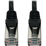 Tripp Lite N262-S25-BK Cat6a 10G Snagless Shielded Slim STP Ethernet Cable (RJ45 M/M), PoE, Black, 25 ft. (7.6 m)