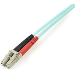 StarTech A50FBLCLC2 2m Fiber Optic Cable - 10 Gb Aqua - Multimode Duplex 50/125 - LSZH - LC/LC - OM3 - LC to LC Fiber Patch Cable