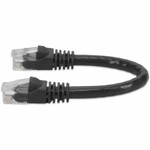 AddOn ADD-0-5FCAT6-BK 6in RJ-45 (Male) to RJ-45 (Male) Straight Black Cat6 UTP PVC Copper Patch Cable