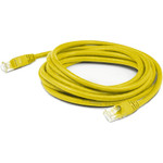 AddOn ADD-25FCAT6-YW 25ft RJ-45 (Male) to RJ-45 (Male) Straight Yellow Cat6 UTP PVC Copper Patch Cable