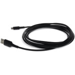 AddOn USB2LGT1MB 3ft (1m) USB-A 2.0 Male to Lightning Male Sync and Charge Black Cable